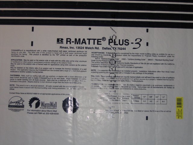 R-Matte Plus 3 insulation board