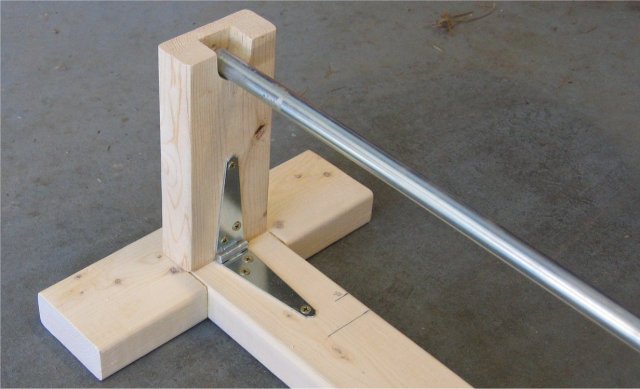 Tube wrapping jig hinge detail